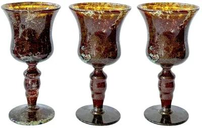 Neiman Marcus Moss Agate Beverage Set - Brown