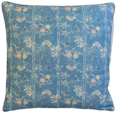 Chinoiserie Bird & Floral Bamboo Pillow