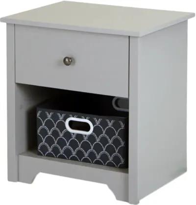 Vito Soft Gray 1-Drawer Nightstand - South Shore