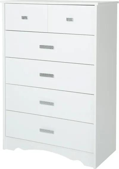 Tiara White 5-Drawer Chest - South Shore