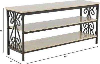 Fairhope White and Brown 60" TV Stand