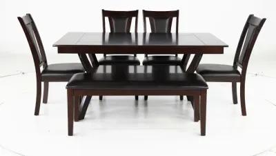 Brent Dark Cherry 6 Piece Dining Set