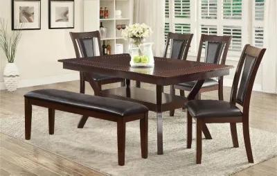 Brent Dark Cherry 6 Piece Dining Set