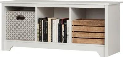 Vito White Cubby Storage Bench - South Shore