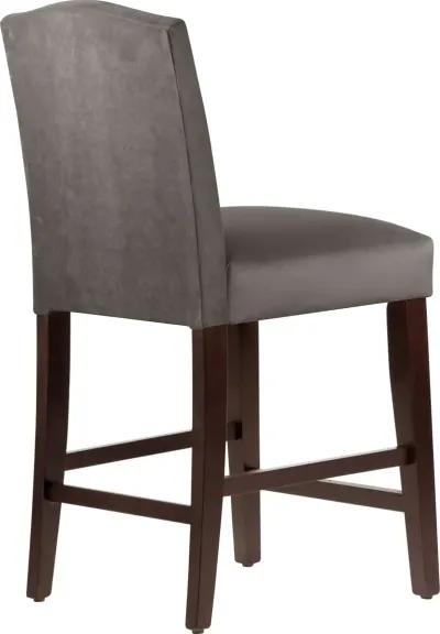 Theo Dark Brown Nail Button Back Counter Stool- Skyline Furniture