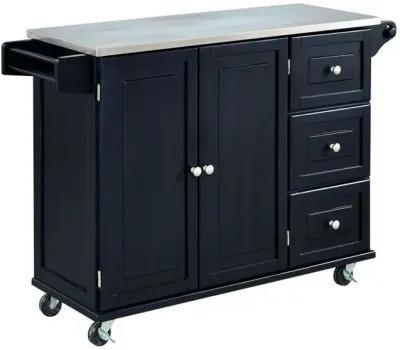 Black Stainless Top Kitchen Cart - Liberty