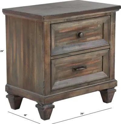 Sevilla Walnut Brown Nightstand