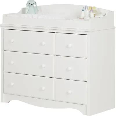 Angel White Changing Table Dresser - South Shore