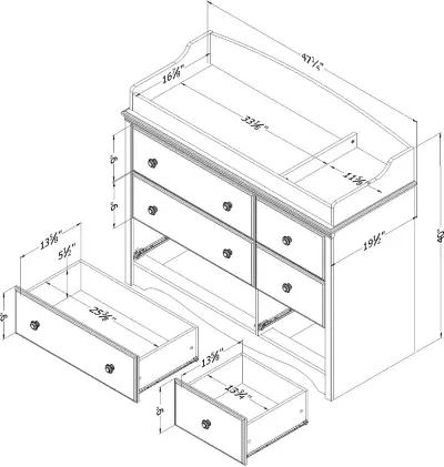 Angel Espresso Dresser & Changing Table - South Shore