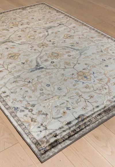 Sonoma 5 x 8 Traditional Ivory and Blue Rug