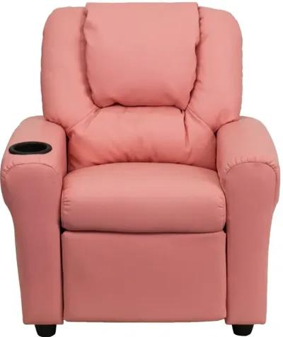 Mini Me Kids Pink Recliner with Cup Holder