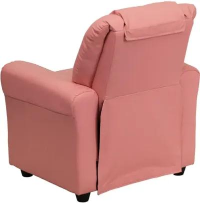 Mini Me Kids Pink Recliner with Cup Holder