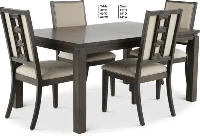 Hartford Gray 5 Piece Dining Set