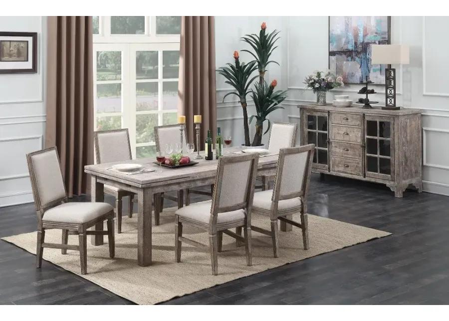 Interlude II Weathered Pine 5 Piece Dining Room Set