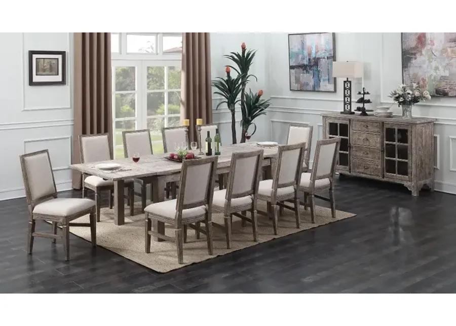 Interlude II Weathered Pine 5 Piece Dining Room Set