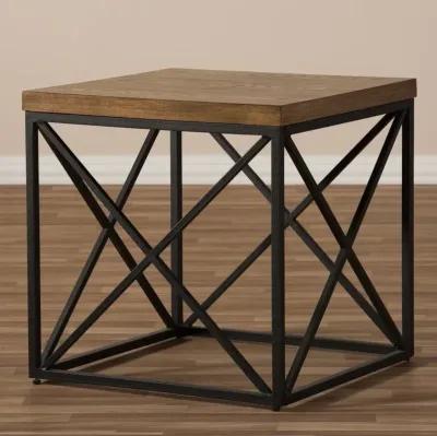 Vintage Industrial End Table - Holden