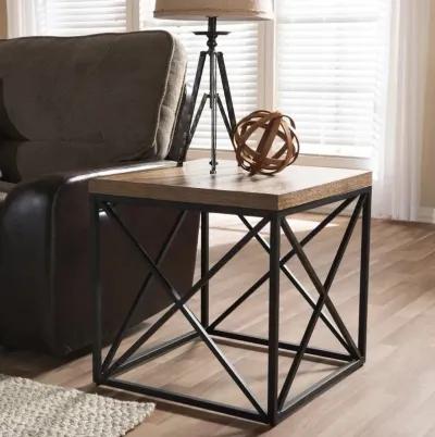 Vintage Industrial End Table - Holden