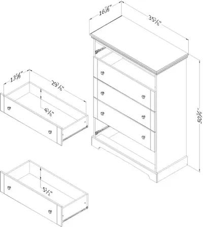 Avilla Winter Oak 5-Drawer Chest - South Shore