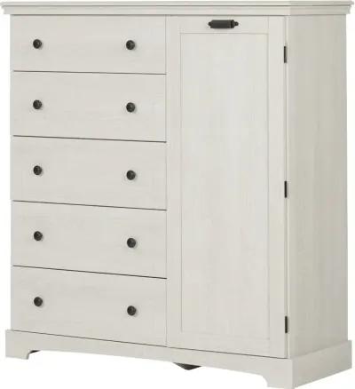 Avilla Winter Oak Chest with 5 Drawers - South Shore