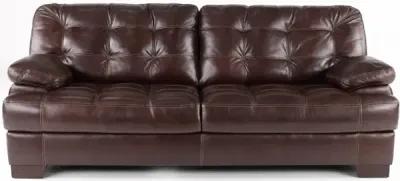 Amarillo Walnut Brown Leather Sofa