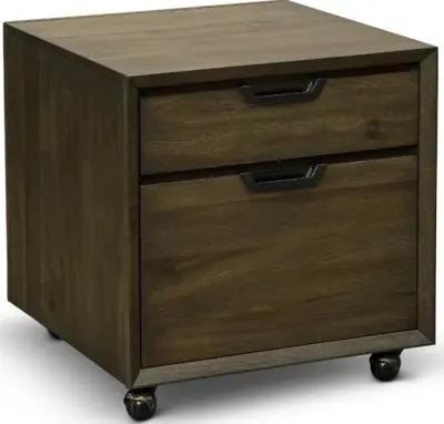 Harper Point Brown 2 Drawer Rolling File Cabinet