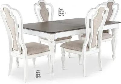 Magnolia Manor Antique White 5 Piece Dining Set