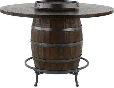 Barrel Tobacco Brown Counter Table