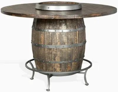 Barrel Tobacco Brown Counter Table