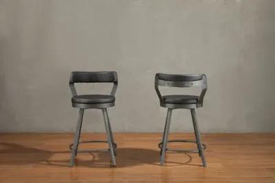 Appert Matte Black Swivel Counter Height Stool