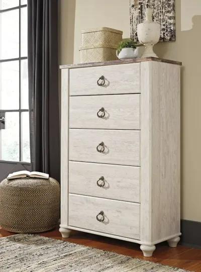 Millhaven Whitewash Chest of Drawers