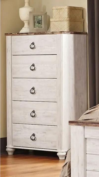 Millhaven Whitewash Chest of Drawers