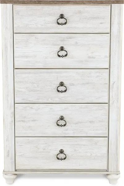 Millhaven Whitewash Chest of Drawers