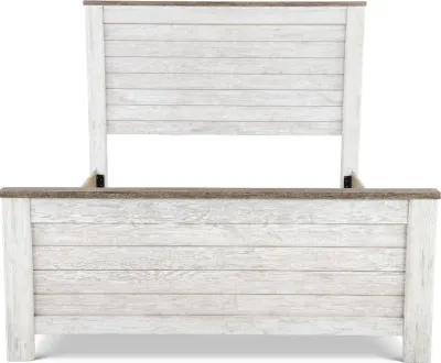 Millhaven Whitewash King Bed