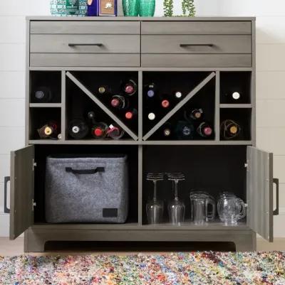 Vietti Bar Cabinet with Bottle Storage and Drawers - South Shore