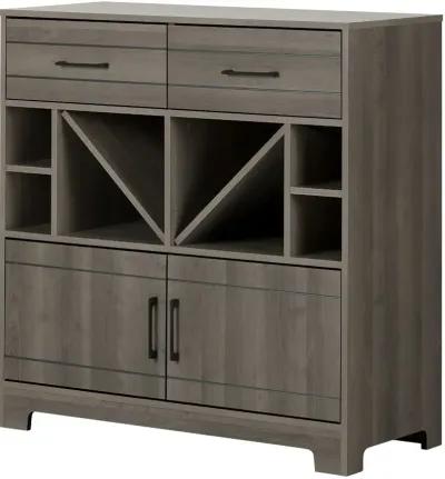 Vietti Bar Cabinet with Bottle Storage and Drawers - South Shore