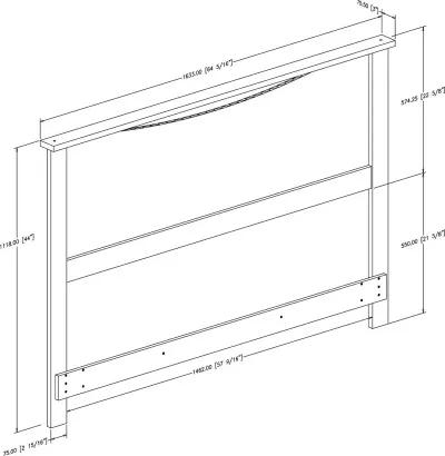 Gramercy Black Full/Queen Headboard - South Shore