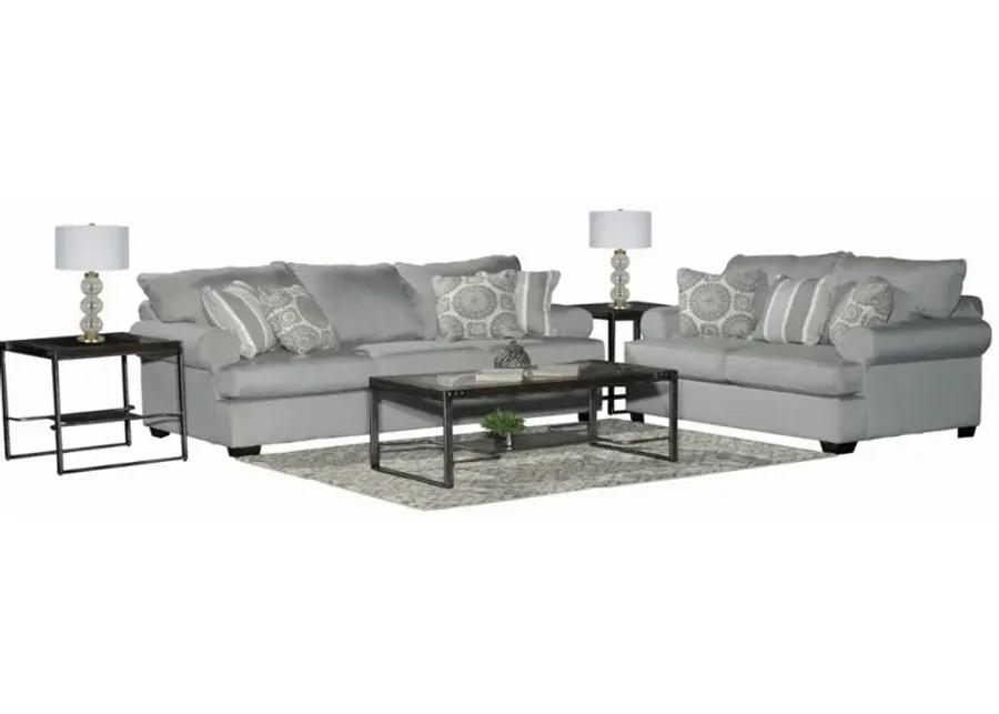 Alison Blue-Gray 7-Piece Living Room Set