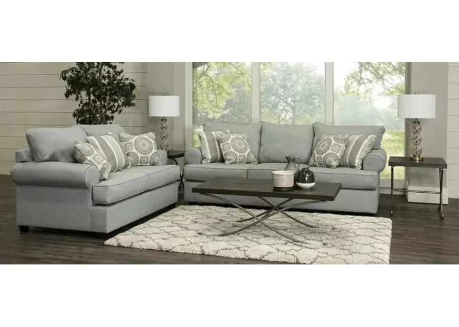 Alison Blue-Gray 7-Piece Living Room Set