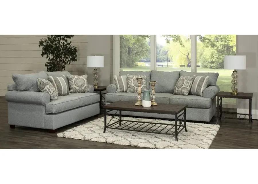 Alison Blue-Gray 7-Piece Living Room Set