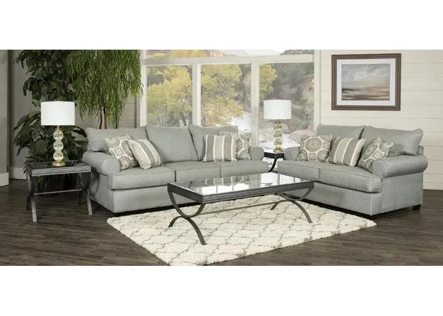 Alison Blue-Gray 7-Piece Living Room Set