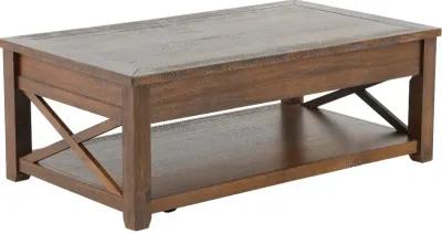 Lenka Mocha Brown Lift Top Coffee Table