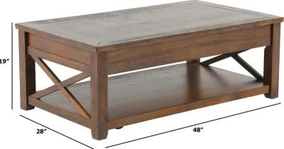 Lenka Mocha Brown Lift Top Coffee Table