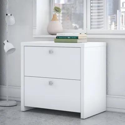 Eco White 2 Drawer Lateral File Cabinet - Bush Furniture