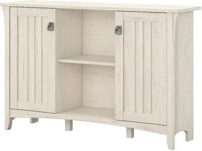 Salinas Antique White Storage Sideboard - Bush Furniture