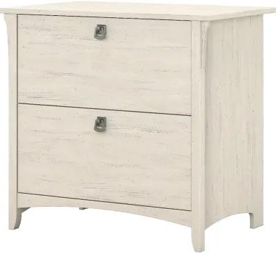 Salinas Antique White 2 Drawer Lateral File Cabinet - Bush Furniture