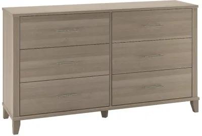 Somerset Ash Gray 6-Drawer Double Dresser - Bush Furniture