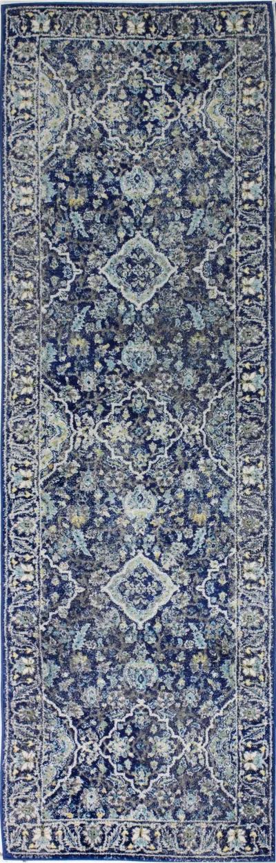 Everek Navy Blue Runner Rug