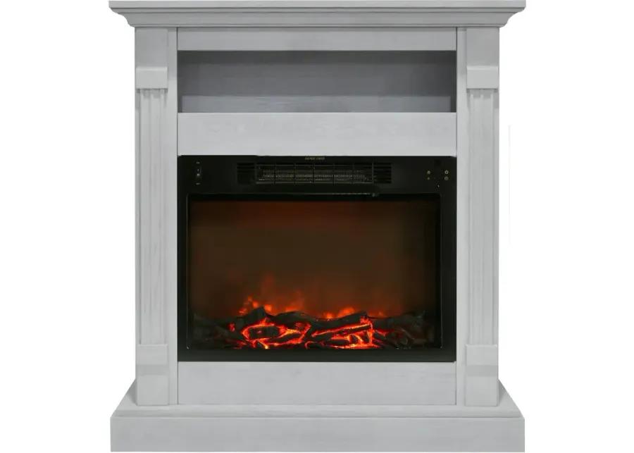 White Electrical Mantel Fireplace (34 Inch) - Sienna