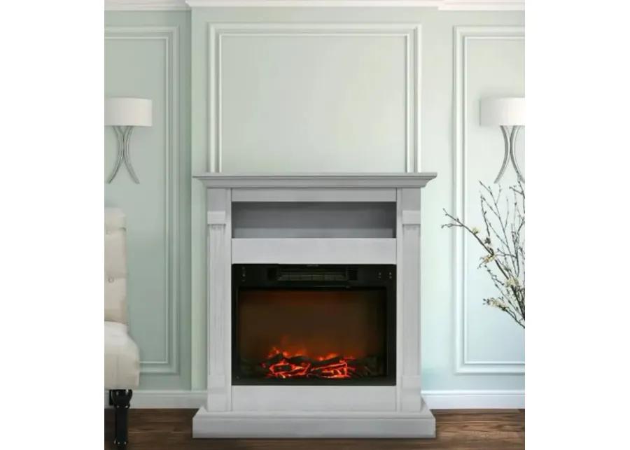 White Electrical Mantel Fireplace (34 Inch) - Sienna