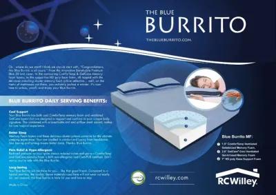 Blue Burrito Visco Gel Memory Foam Full Mattress